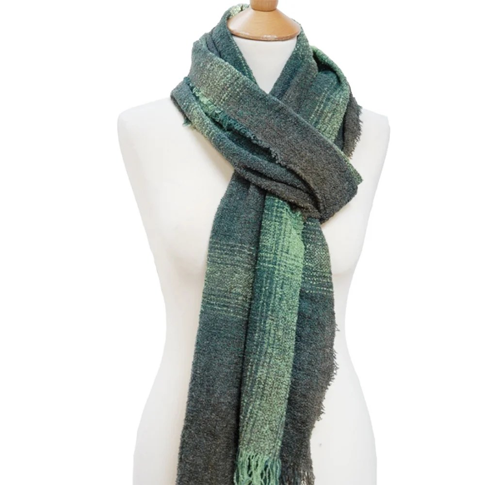 Scarf - Celtic Wool Stole - Kelly Green Kerry Woolen Mills