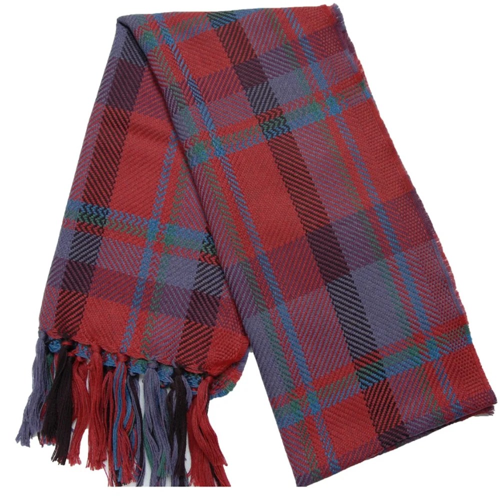 Scarf - Cashwool Merino Plaid - Red Kerry Woolen Mills