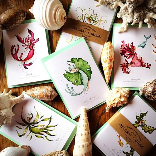Greeting card - Seaweed Burren Flower Fairies