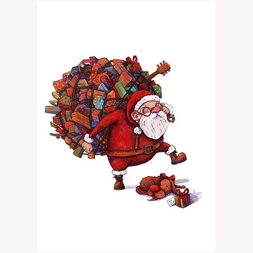 Large Christmas cards - Santa Shannon Bergin