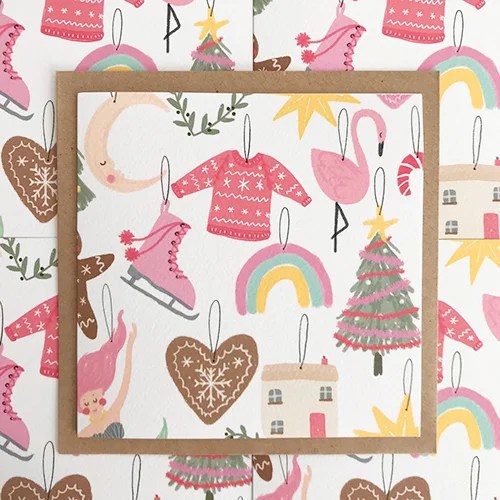 Christmas greeting cards - Christmas labels Pickled Pom Pom