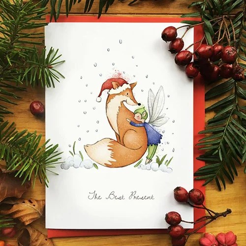 Christmas cards - Burren Flower Fairies - The best present