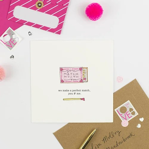 Greeting card - Perfect match Pickled Pom Pom