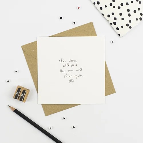 Greeting card - This storm will pass Pickled Pom Pom