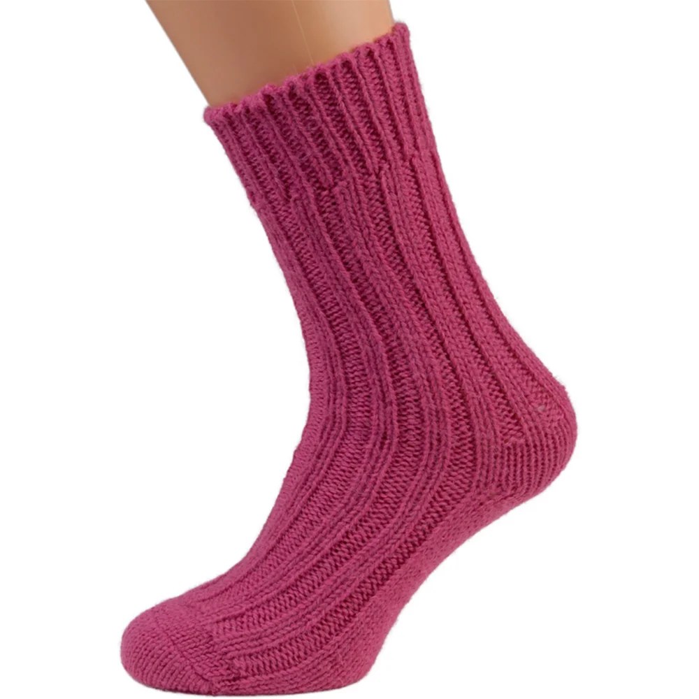 Socks - 100% pure new wool - Medium, Pink Kerry Woolen Mills