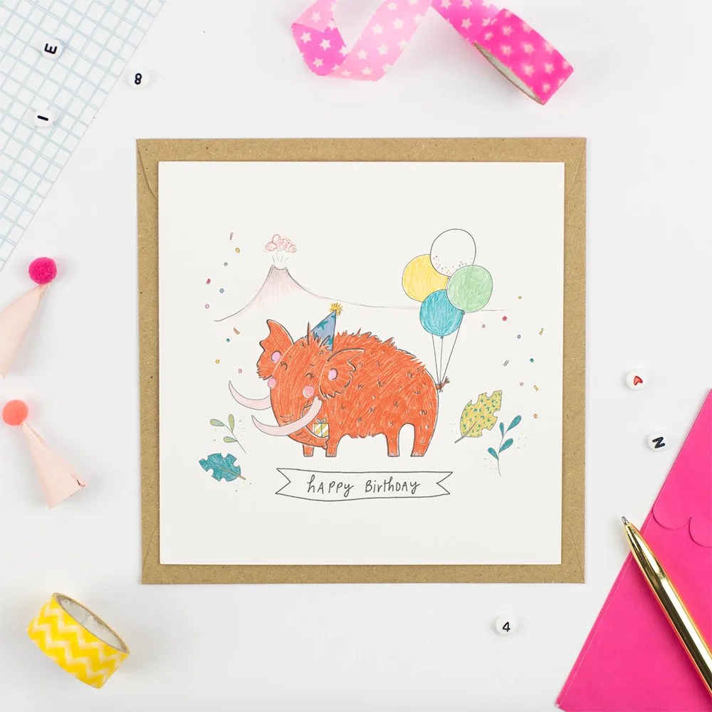 Greeting card - Birthday - Mammouth Pickled Pom Pom
