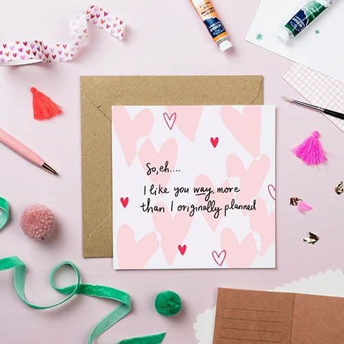 Greeting card - Crazy love - I like you Pickled Pom Pom