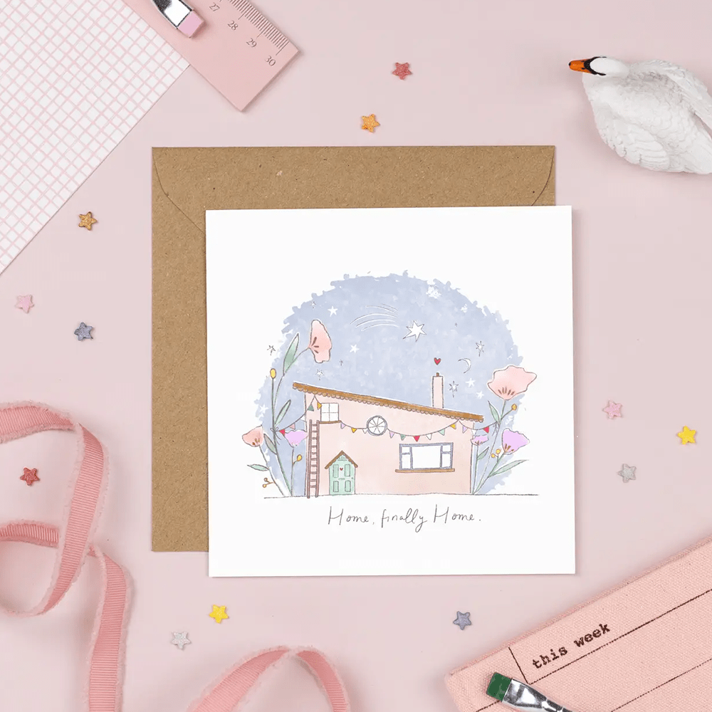 Greeting card - Happy new home - Finally Home Pickled Pom Pom