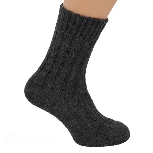 Socks - 100% pure new wool - Medium, Charcoal Kerry Woolen Mills