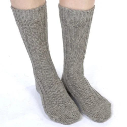 Socks - 100% pure new wool - Large, Oatmeal Kerry Woolen Mills