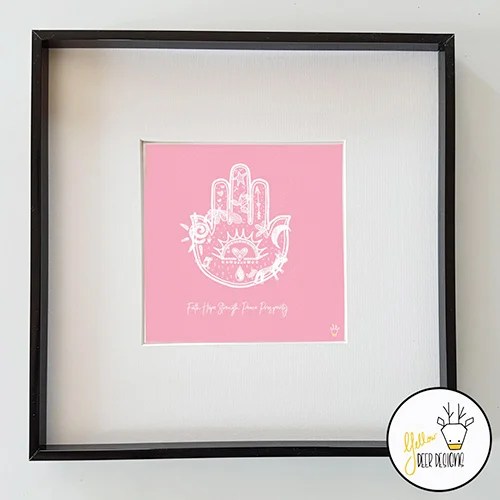 Mini print - Positive quotes - Faith Yellow deer designs