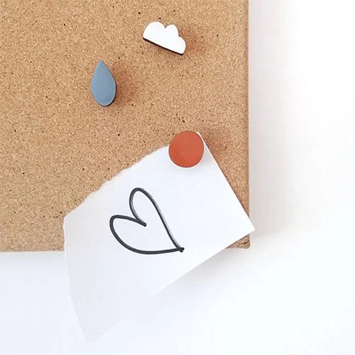 Cork board pins - Weather, Mixed Wood Moon Studio