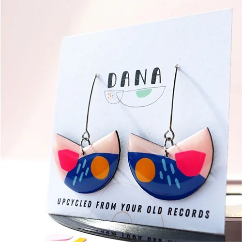 Mixed media pacman earrings - Deelish Colors DANA Jewellery