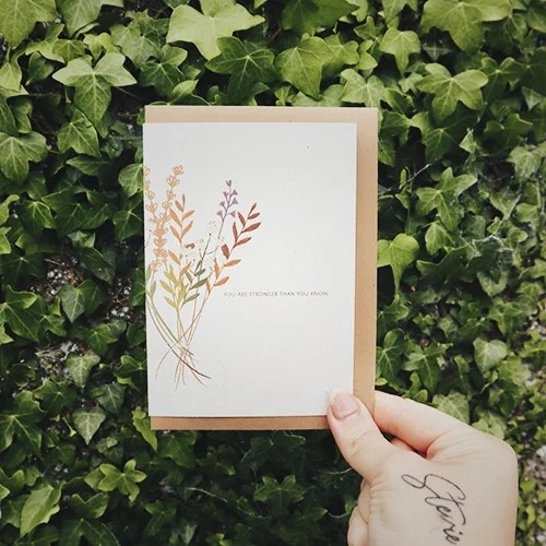 Greeting card - Stronger than you know Tuesdays.