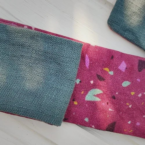 Hair tie/ Headband - Collaboration - Steel Blue + abstract shapes Blue Bridge House