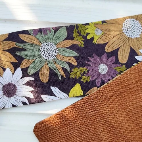 Hair tie/ Headband - Collaboration - Cinnamon + flowers Blue Bridge House