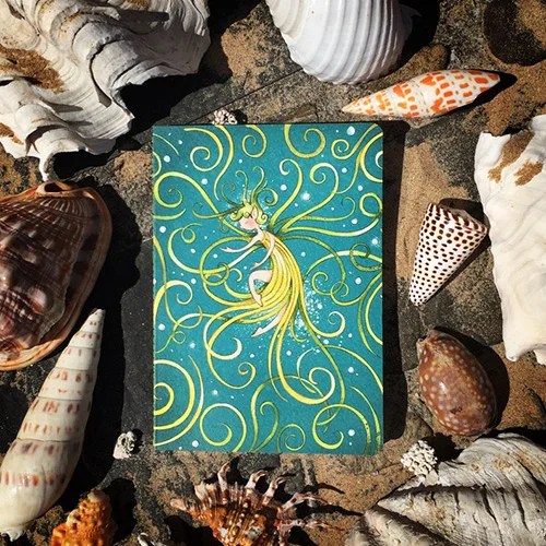 Seaweed notebook - A5 - Sea spaghetti Burren Flower Fairies