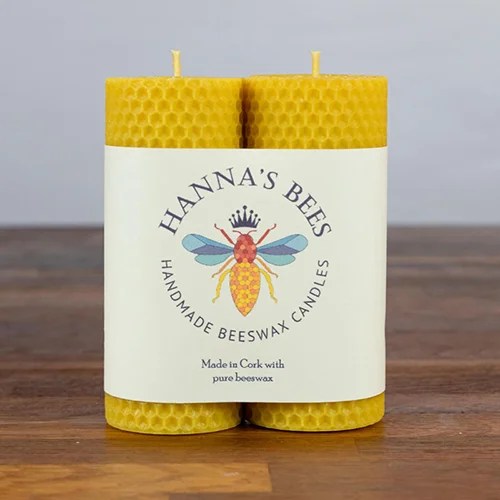 Beeswax candle - Small - 2 pack Hanna's bees