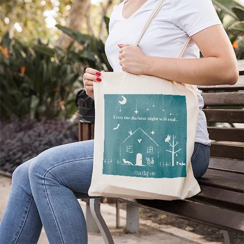 Tote bag - Positive quote Chou's Cottage