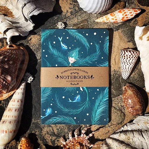 Seaweed notebook - A5 Burren Flower Fairies