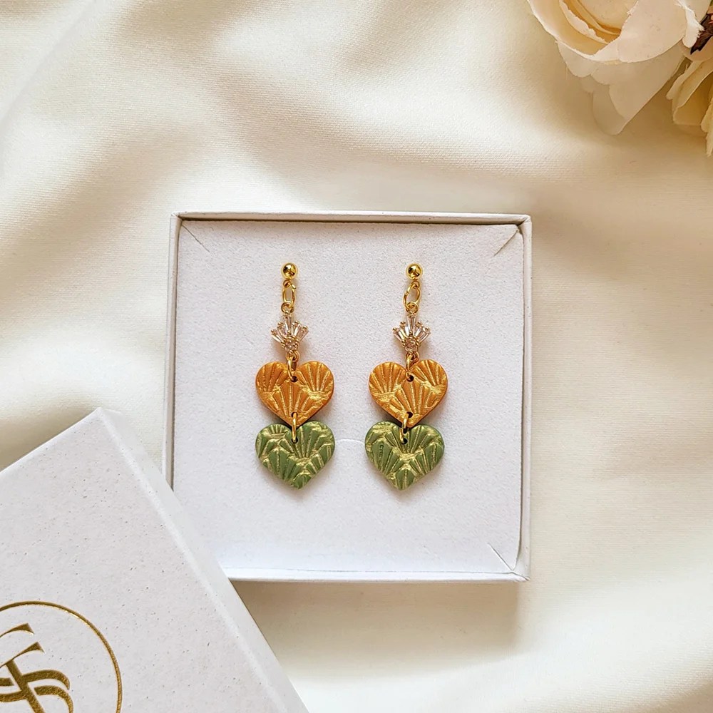 Susan Taylor earrings - Double Heart
