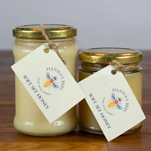 Pure raw Irish honey - Soft Honey - 340g Hanna's bees
