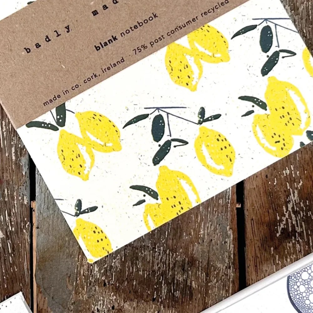 Notebook - A5 - Illustration - Lemons - Lines Badly made books