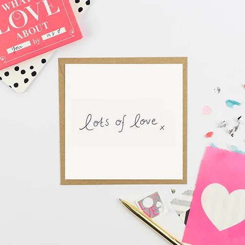 Greeting card - Lots of love Pickled Pom Pom