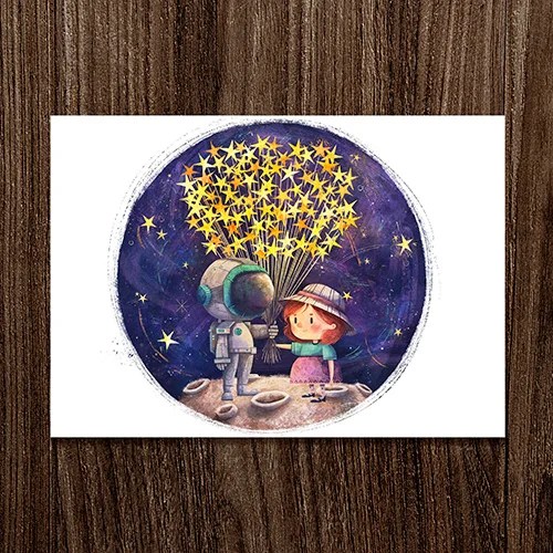 Greeting card - A bunch of stars Shannon Bergin