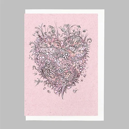 Greeting card - Leafy heart Mireog