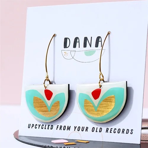 Flor earrings - Green DANA Jewellery