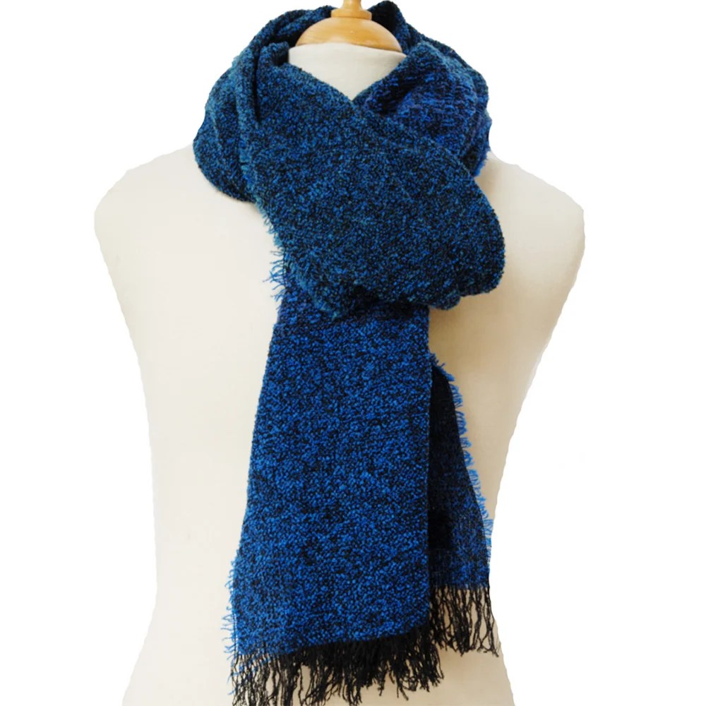 Scarf - Celtic Wool Stole - Electric Blue Kerry Woolen Mills