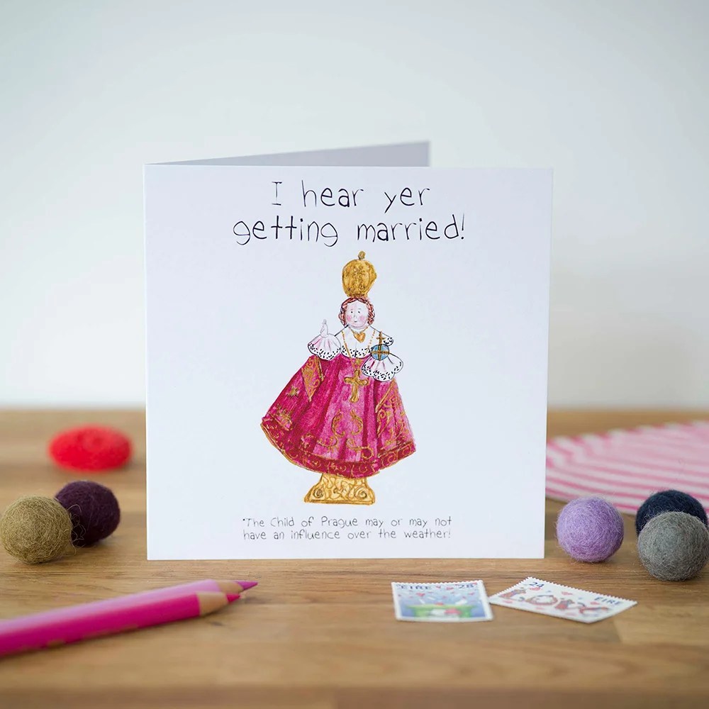 Wedding greeting card - Yer getting married Pear shaped studio