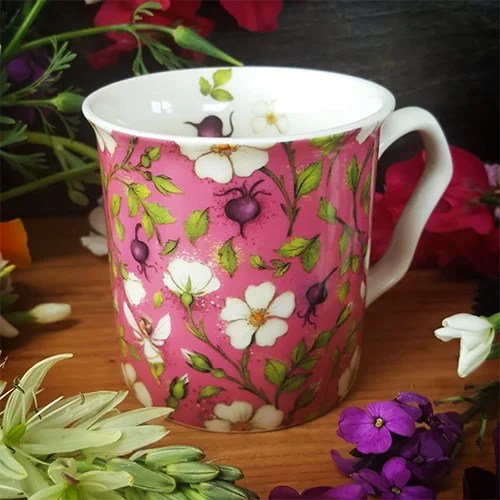 Wildflower Mug - Burnet Rose Burren Flower Fairies