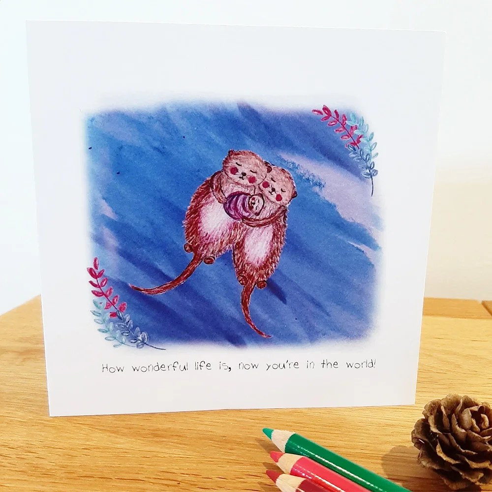 Greeting card - New baby (Pear Shaped Studio) - How wonderful life is