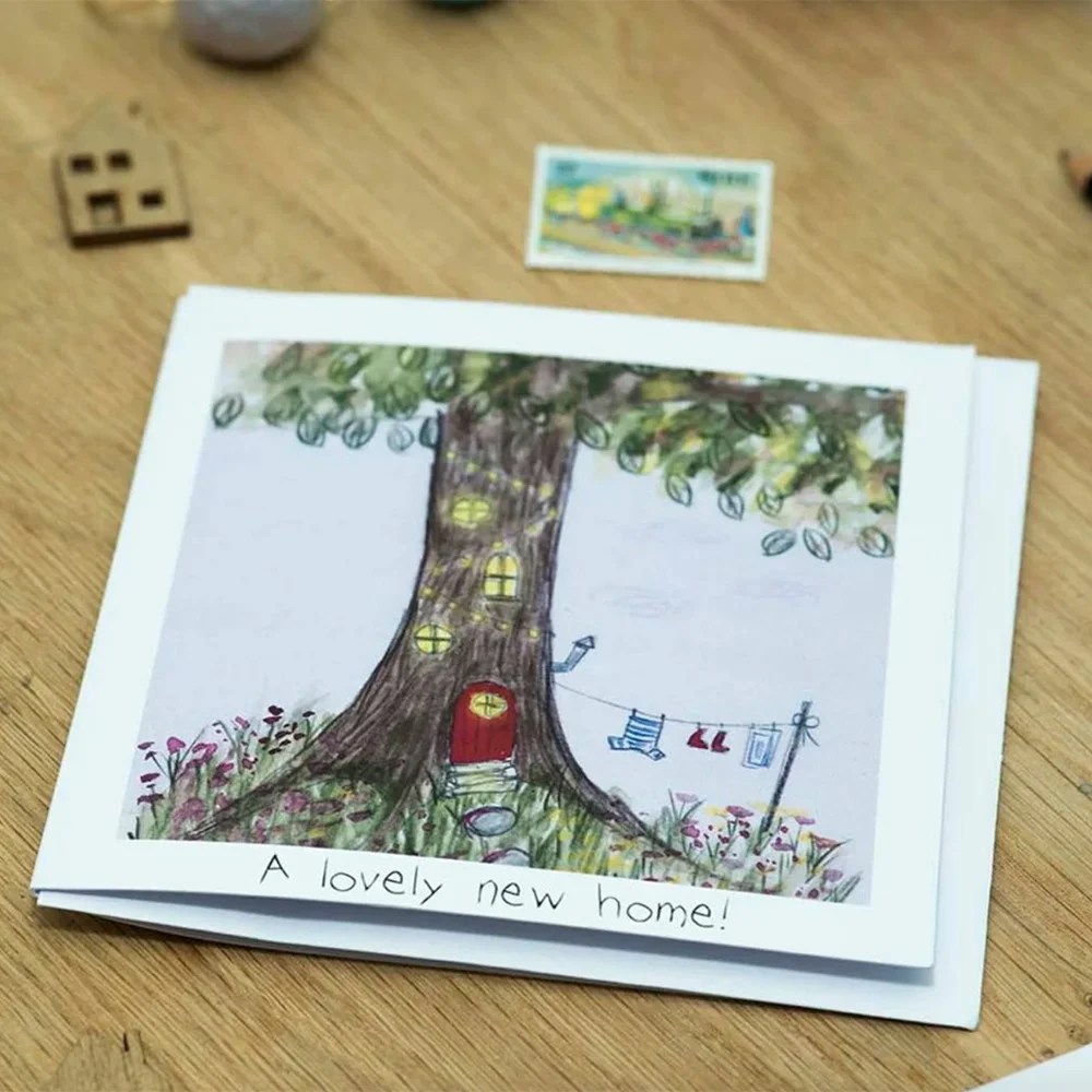 Greeting card - New home Pear shaped studio