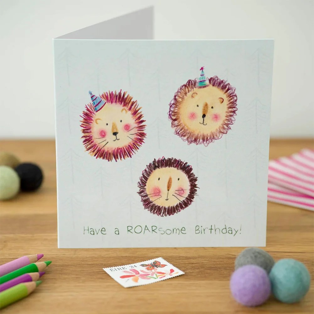 Greeting card - Birthday - Roarsome birthday Pear shaped studio