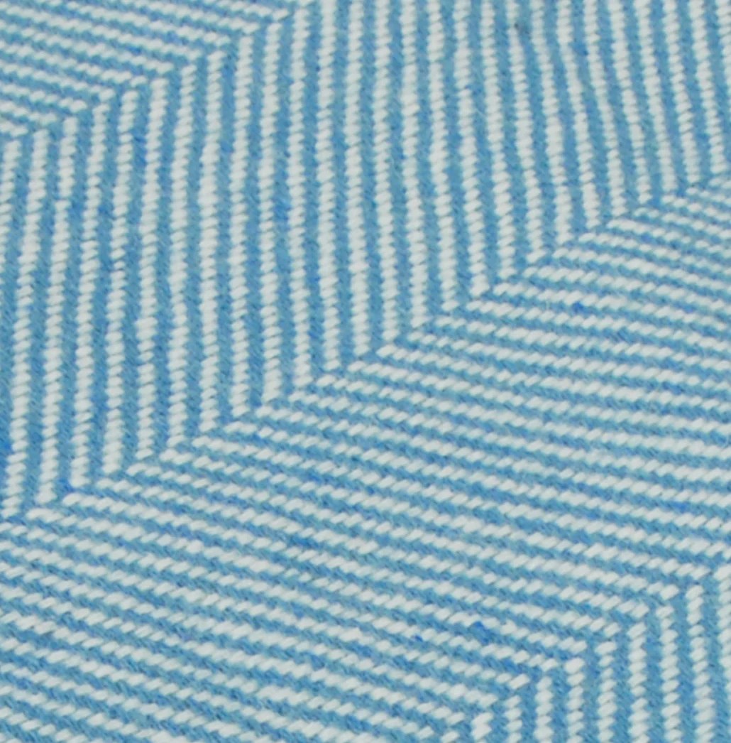 Herringbone patterned throws - Atlantic Teal Kerry Woolen Mills