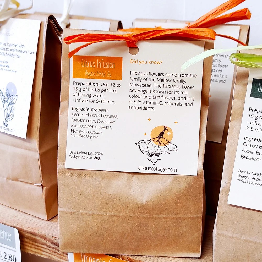 Organic Tea - Ready to offer - Citrus Infusion Chou's Cottage