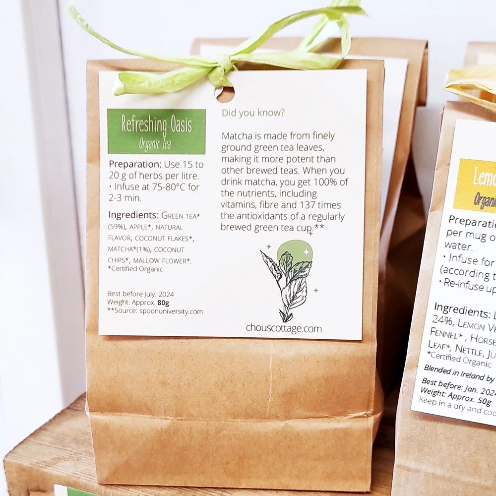 Organic Tea - Ready to offer - Refreshing Oasis Chou's Cottage