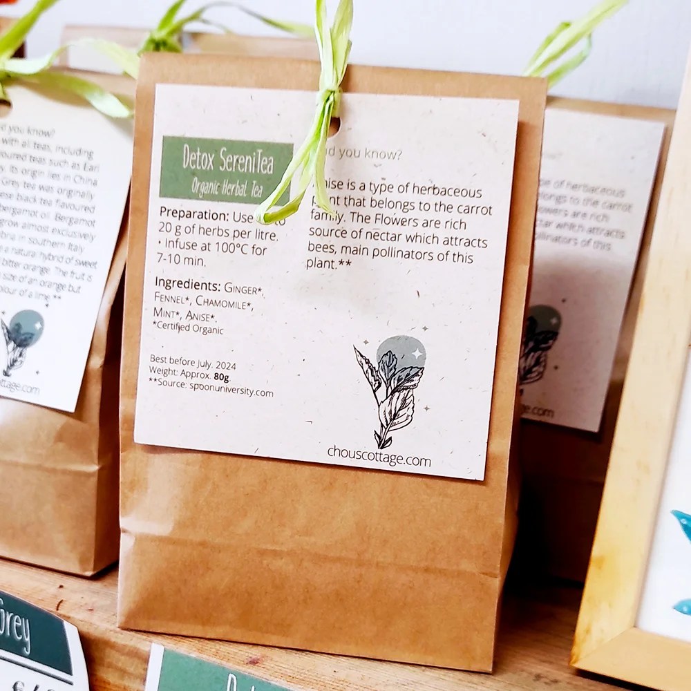 Organic Tea - Ready to offer - Detox SereniTea Chou's Cottage