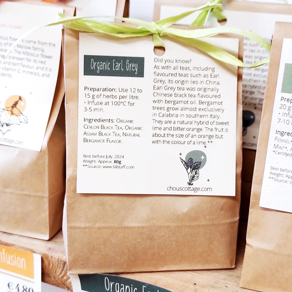 Organic Tea - Ready to offer - Earl Grey Chou's Cottage