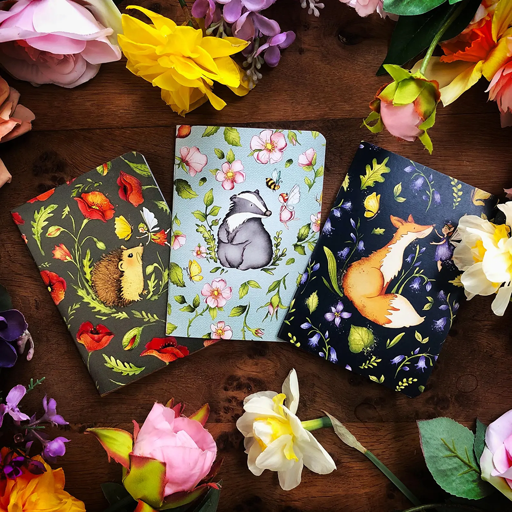 Notebook - A6 - Animals - Fox Burren Flower Fairies