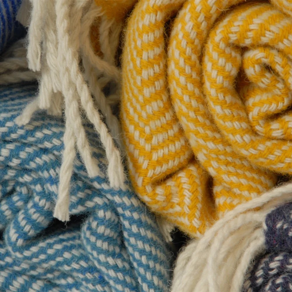 Herringbone patterned throws Kerry Woolen Mills