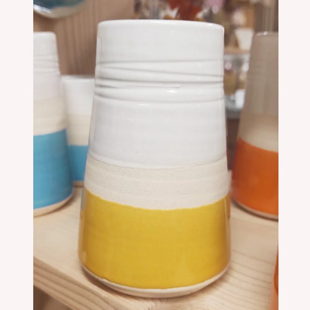Conical vase - Yellow, Extra Small Woodford Pottery