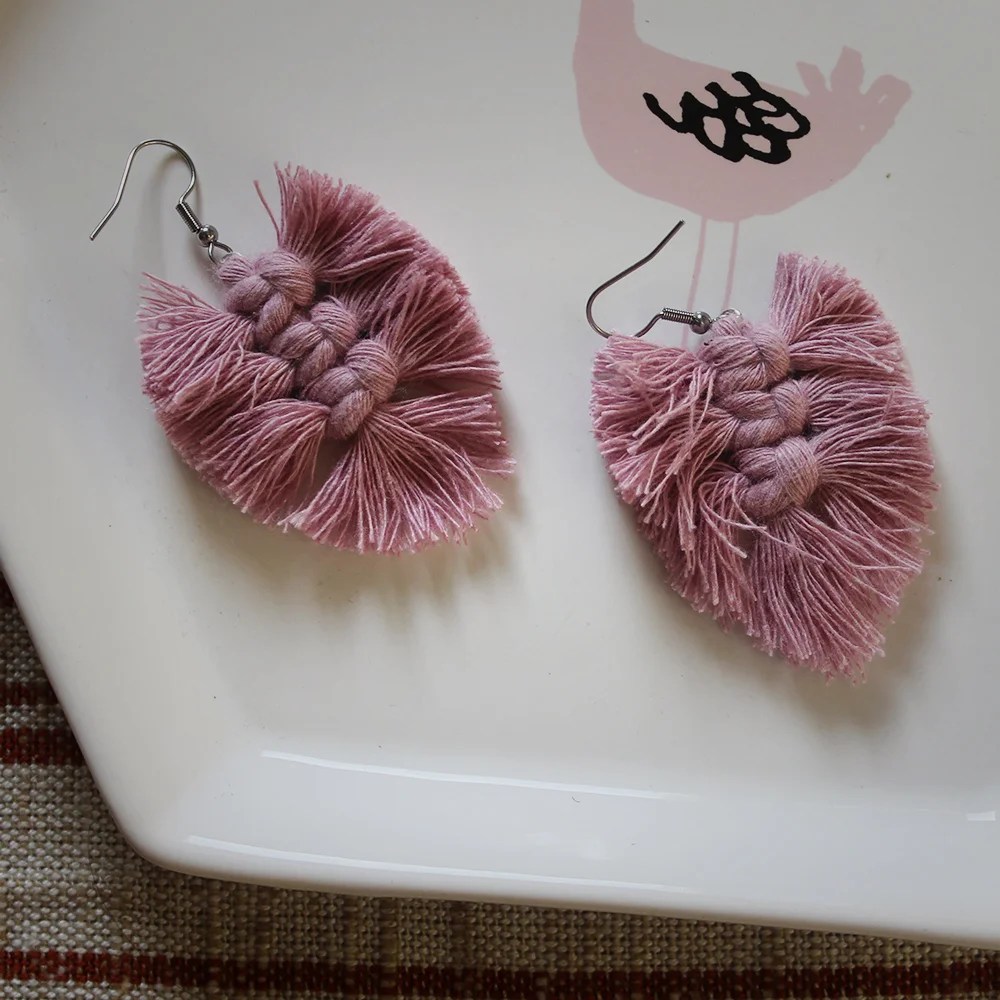 Macramé earrings Aimee and Jack macramé