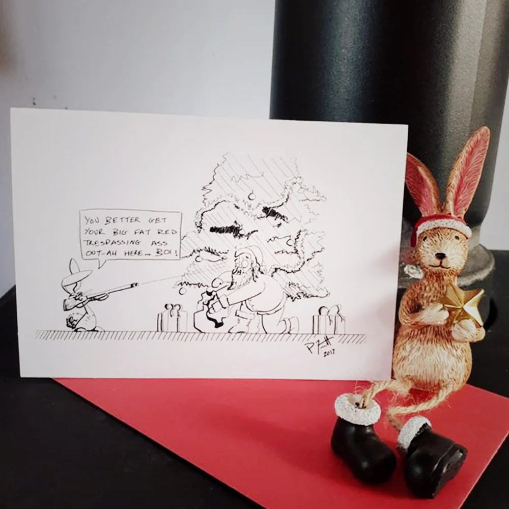 Stun Bunz's Christmas cards - You better get