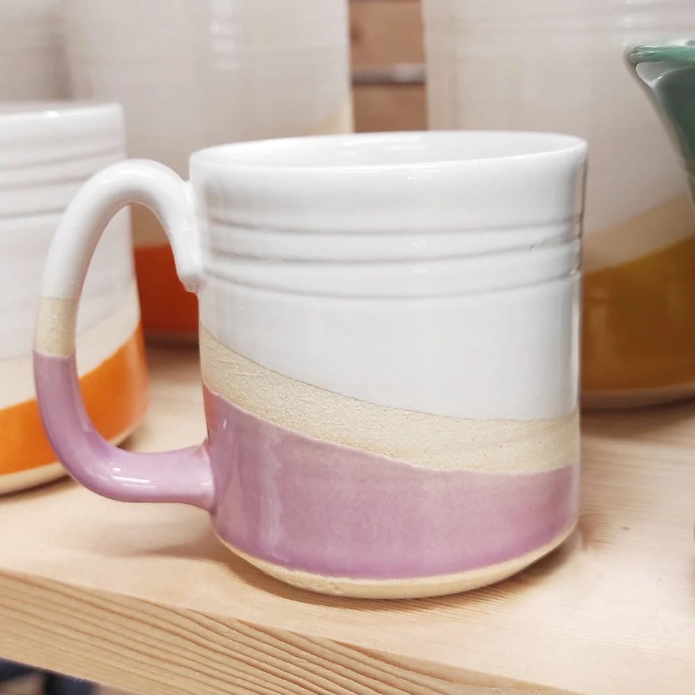 Pottery mug - Espresso, Pink Woodford Pottery