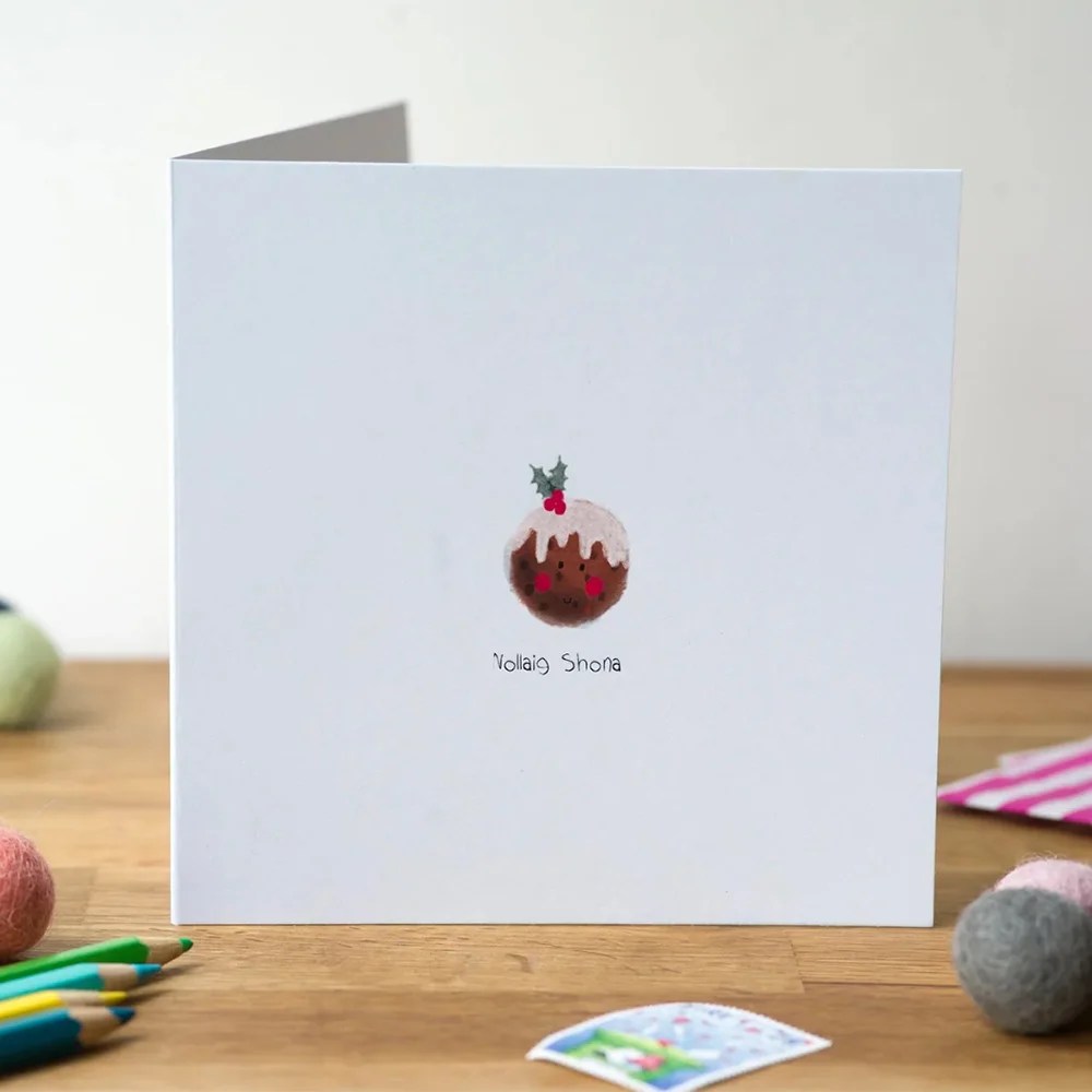 Greeting card - Christmas (Pear Shaped Studio) - Nollaig Shona...Little Pudding
