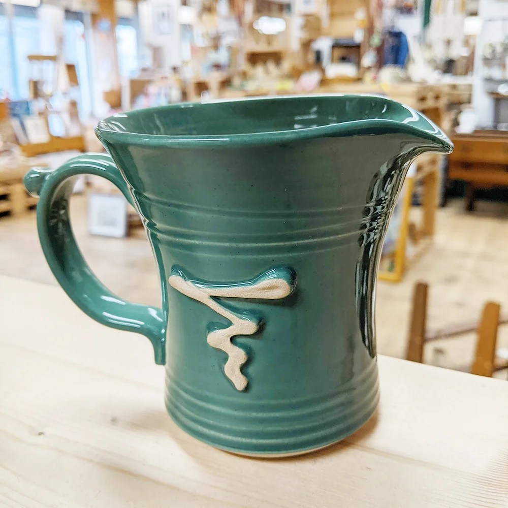 Smearla jug - Green, Small Woodford Pottery